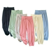 Nmmacb Kids Teen Girls Pants Elastic Sweatpants Cartoon Active Joggers 3-14T Drawstring Elastic Sweatpants Cartoon Active Joggers